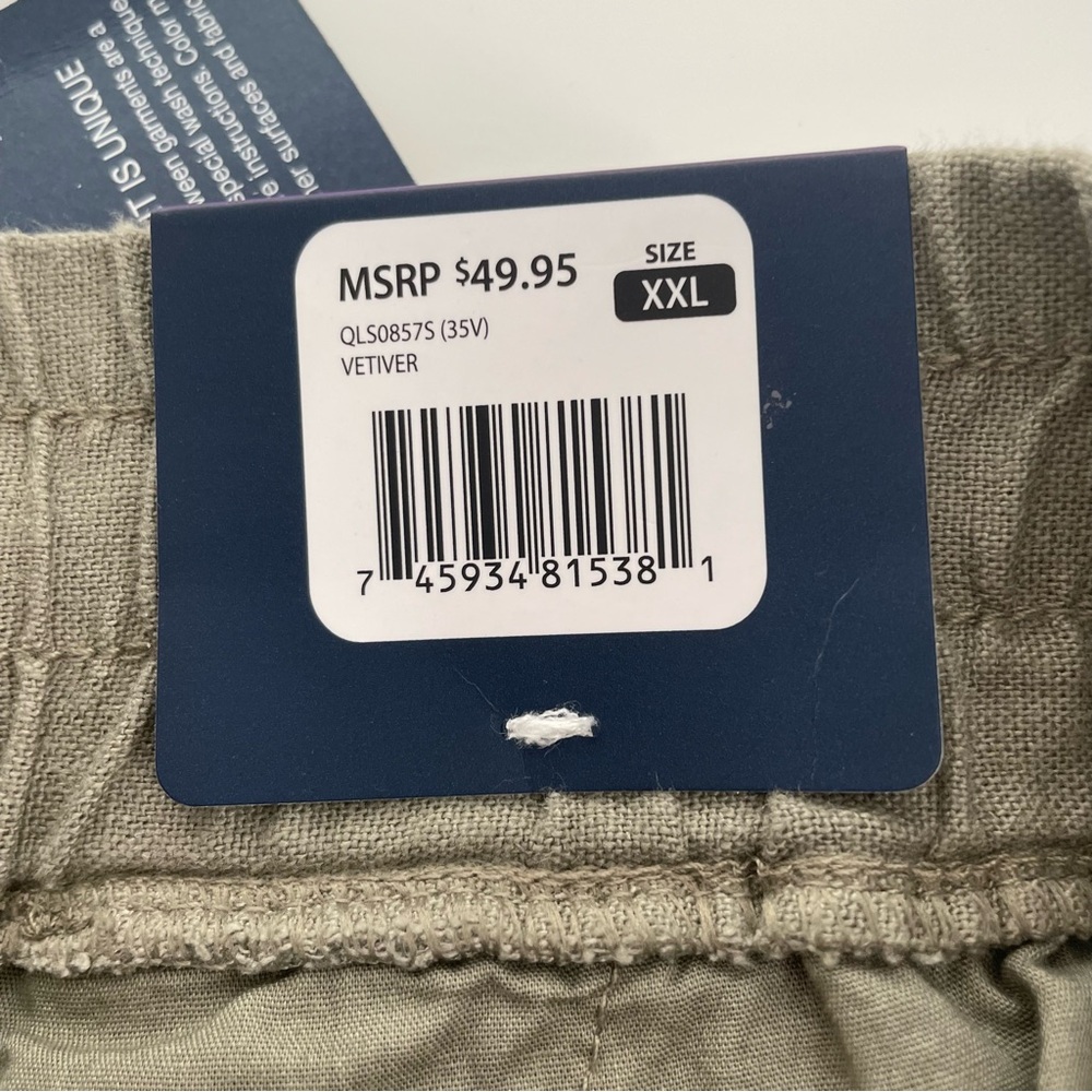 Gap Women's Comfy Cool Linen Blend Drawstring Summer Shorts in Vetiver Size XXL - Picture 6 of 10